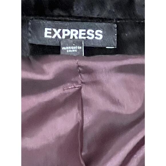 Express Luxury Black Velvet Satin Trim Blazer Suit Tuxedo Jacket Size 44R Slim - Picture 4 of 6